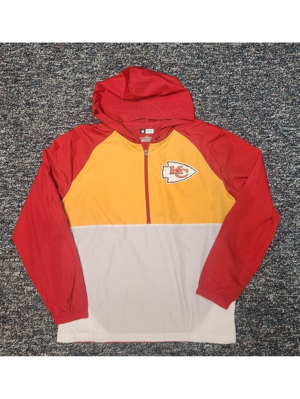 Kansas City Chiefs NFL Mens Quarterzip Windbreaker Jacket
